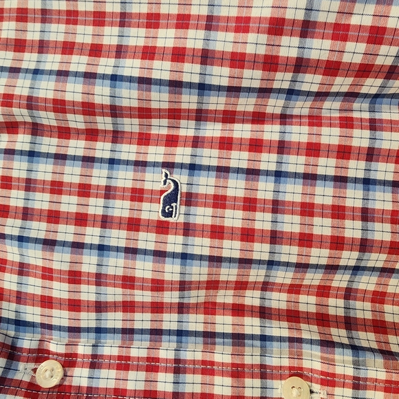 Worn ONCE,  Youth XL / Vineyard Vines Gingham Red and Blue Casual Shirt - Picture 2 of 4